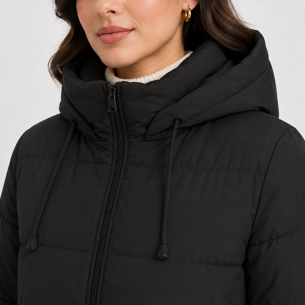 Isadora | Quilted Hooded Puffer Coat for Women