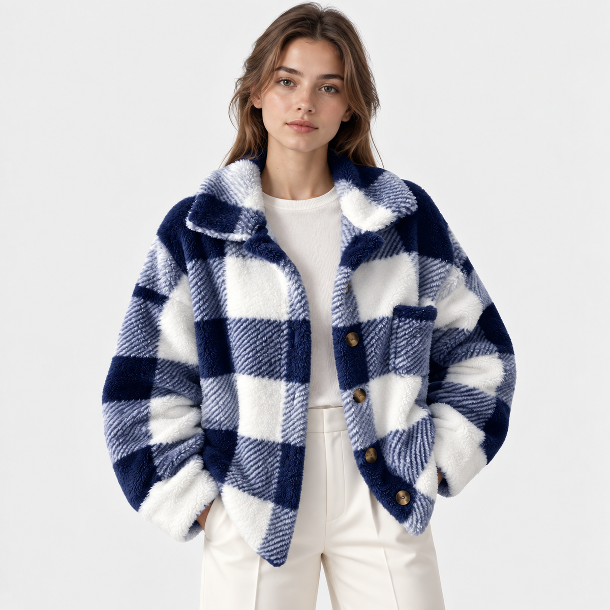 Gilda | Plaid Fleece Jacket for Women