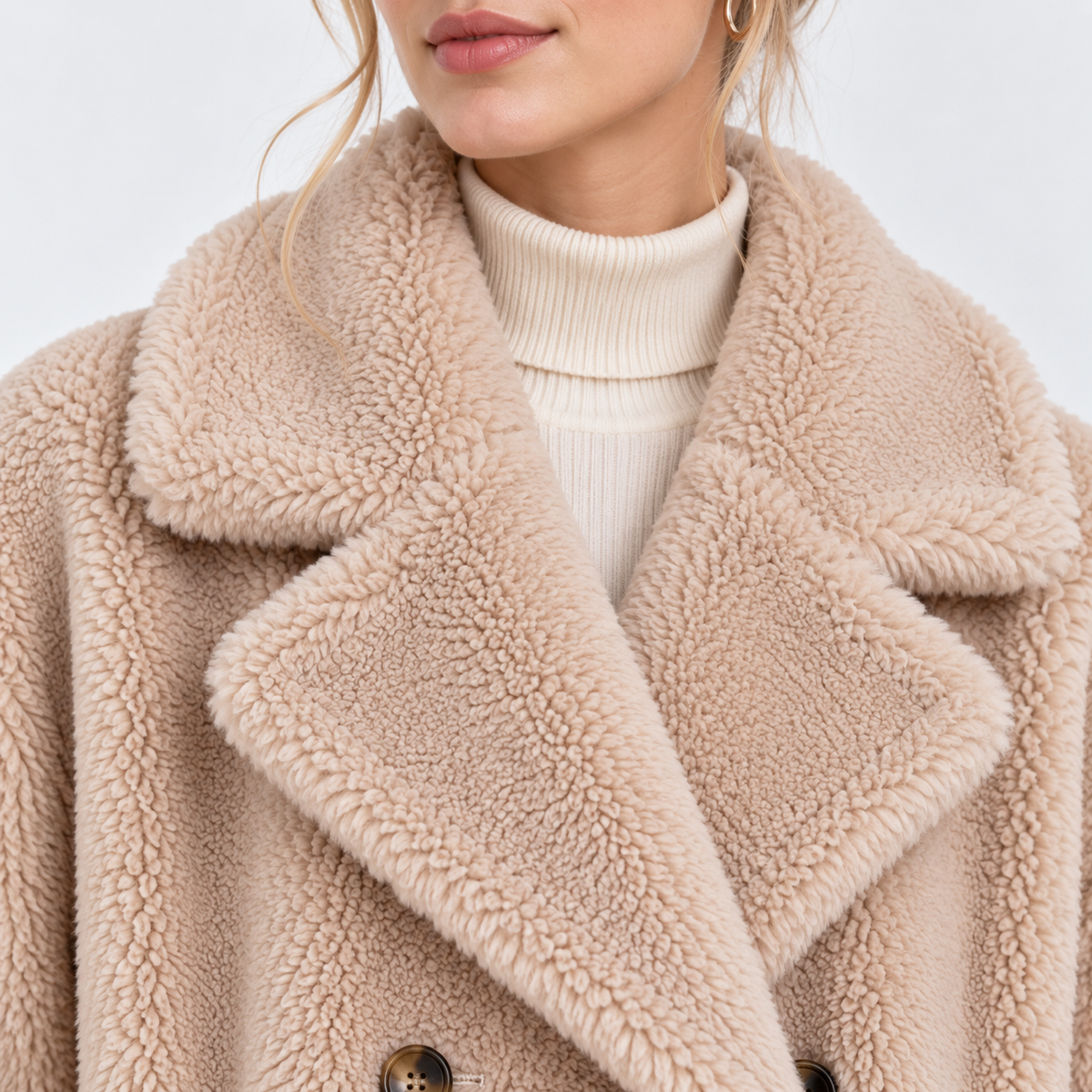Felicity | Double-Breasted Teddy Coat for Women