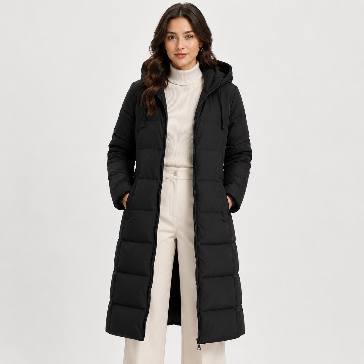 Isadora | Quilted Hooded Puffer Coat for Women