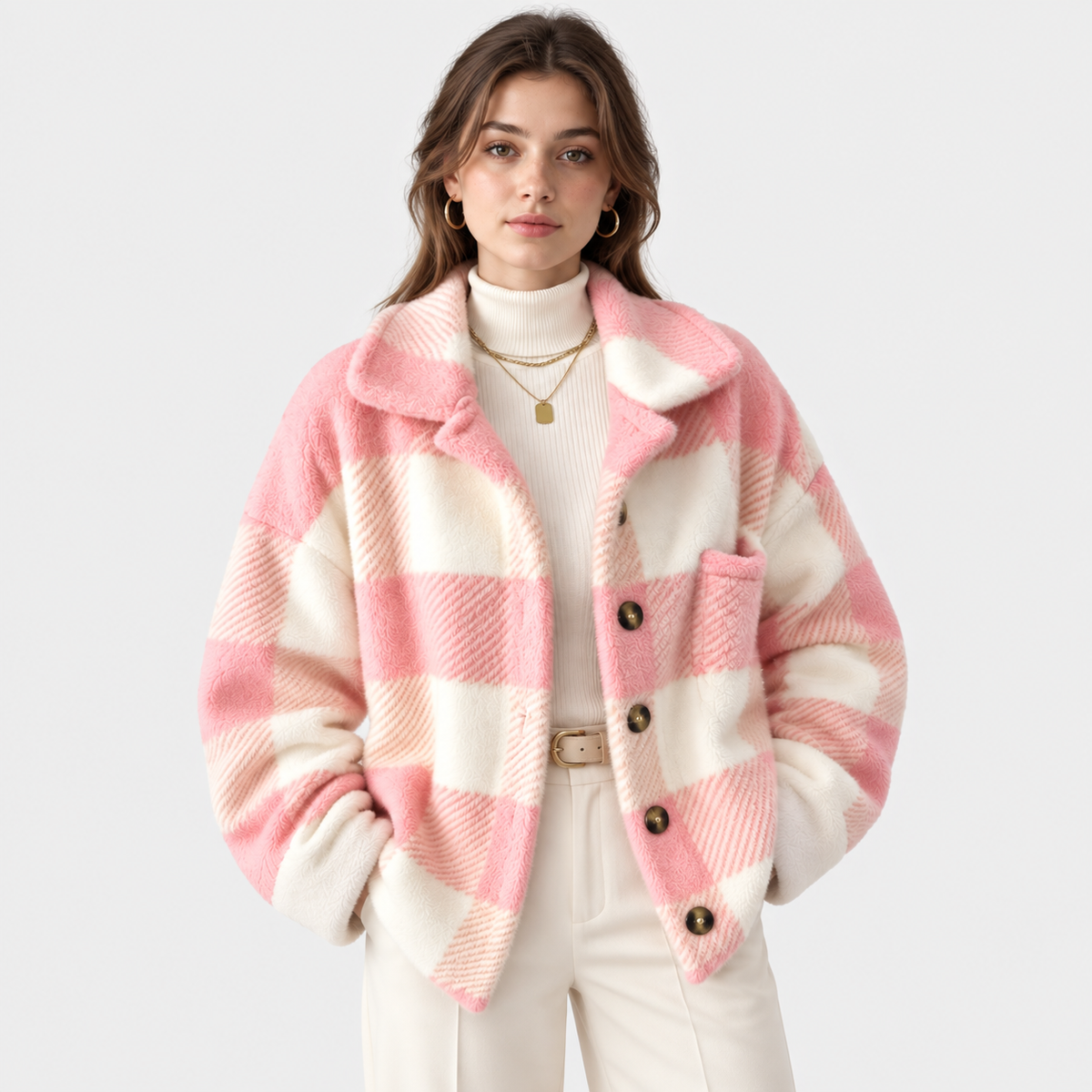 Gilda | Plaid Fleece Jacket for Women