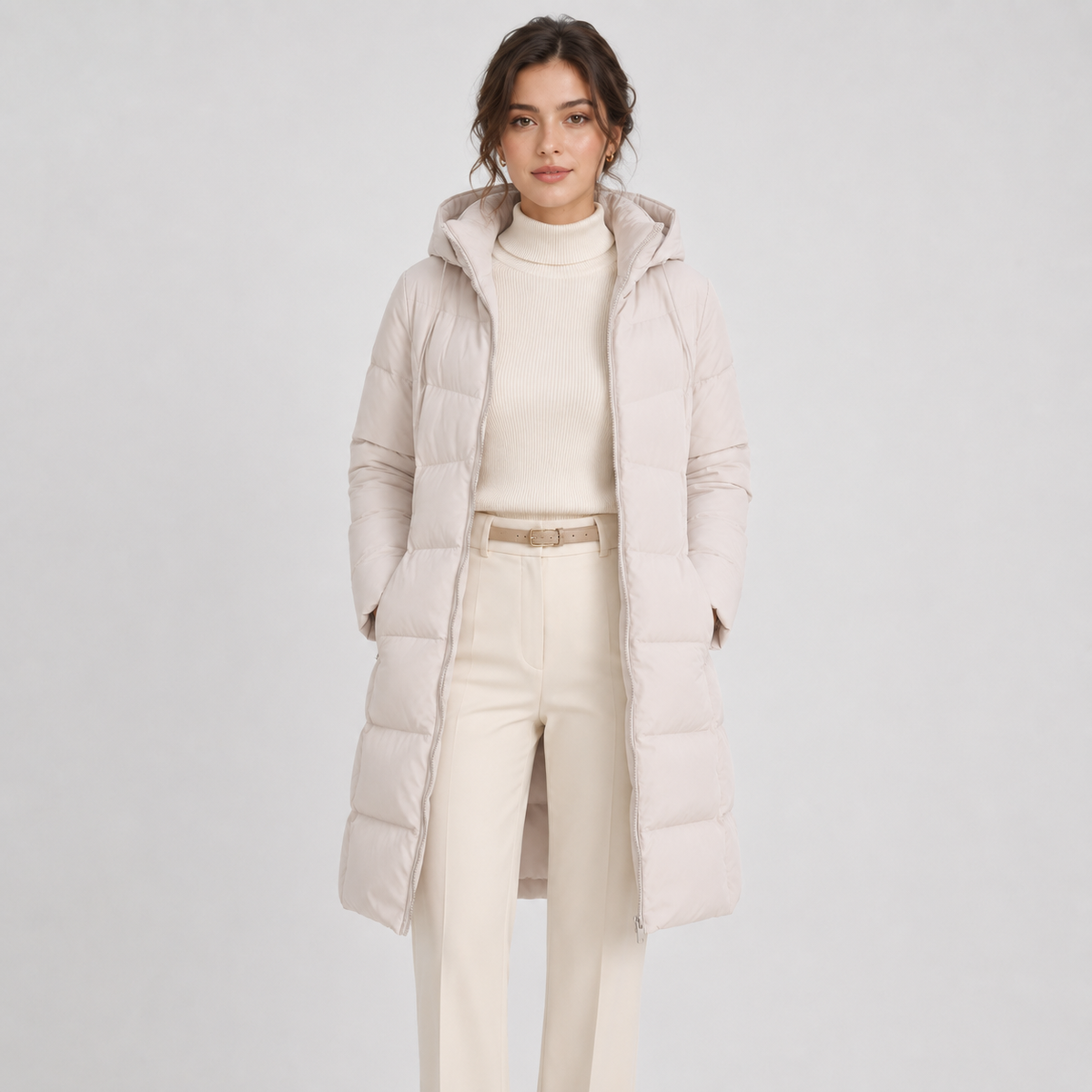 Isadora | Quilted Hooded Puffer Coat for Women