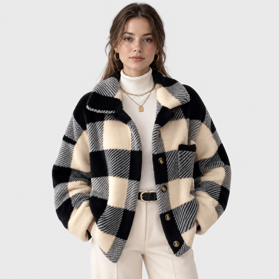 Gilda | Plaid Fleece Jacket for Women