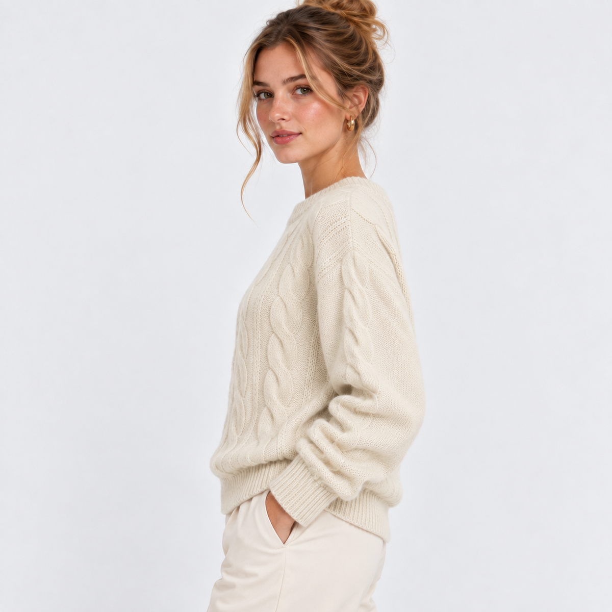 Dagmar | Wool Cable-Knit Sweater for Women