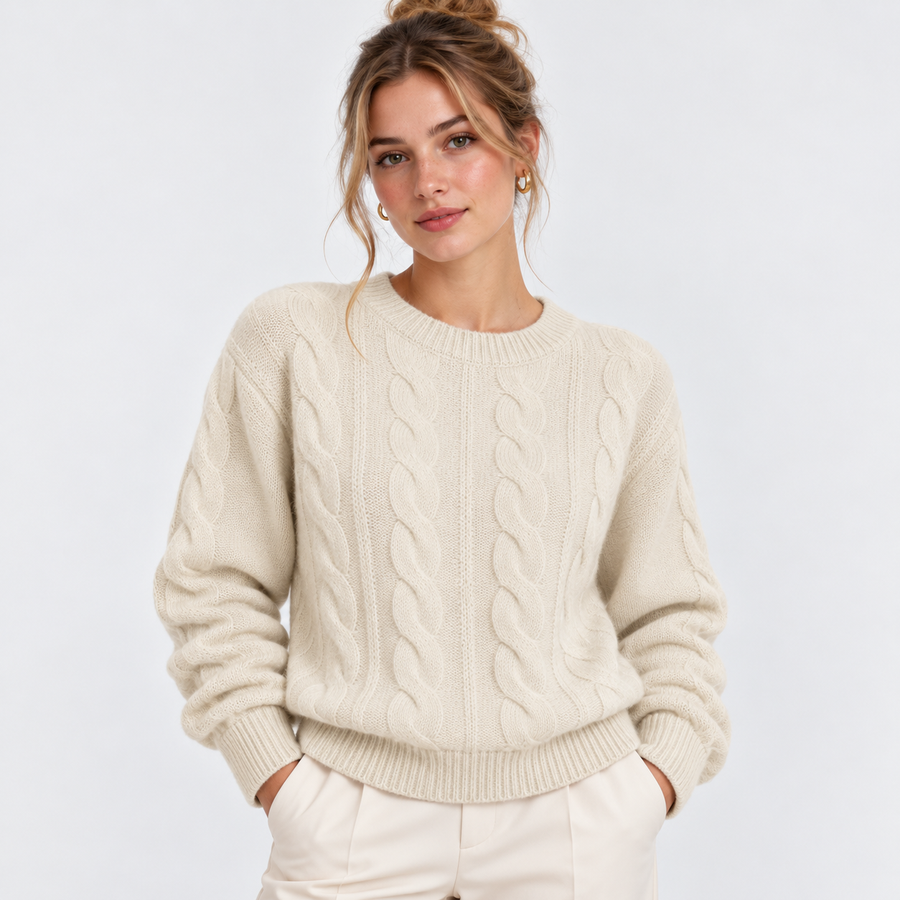 Dagmar | Wool Cable-Knit Sweater for Women