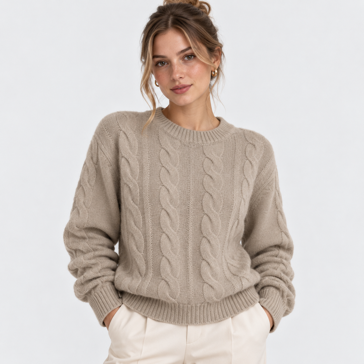 Dagmar | Wool Cable-Knit Sweater for Women