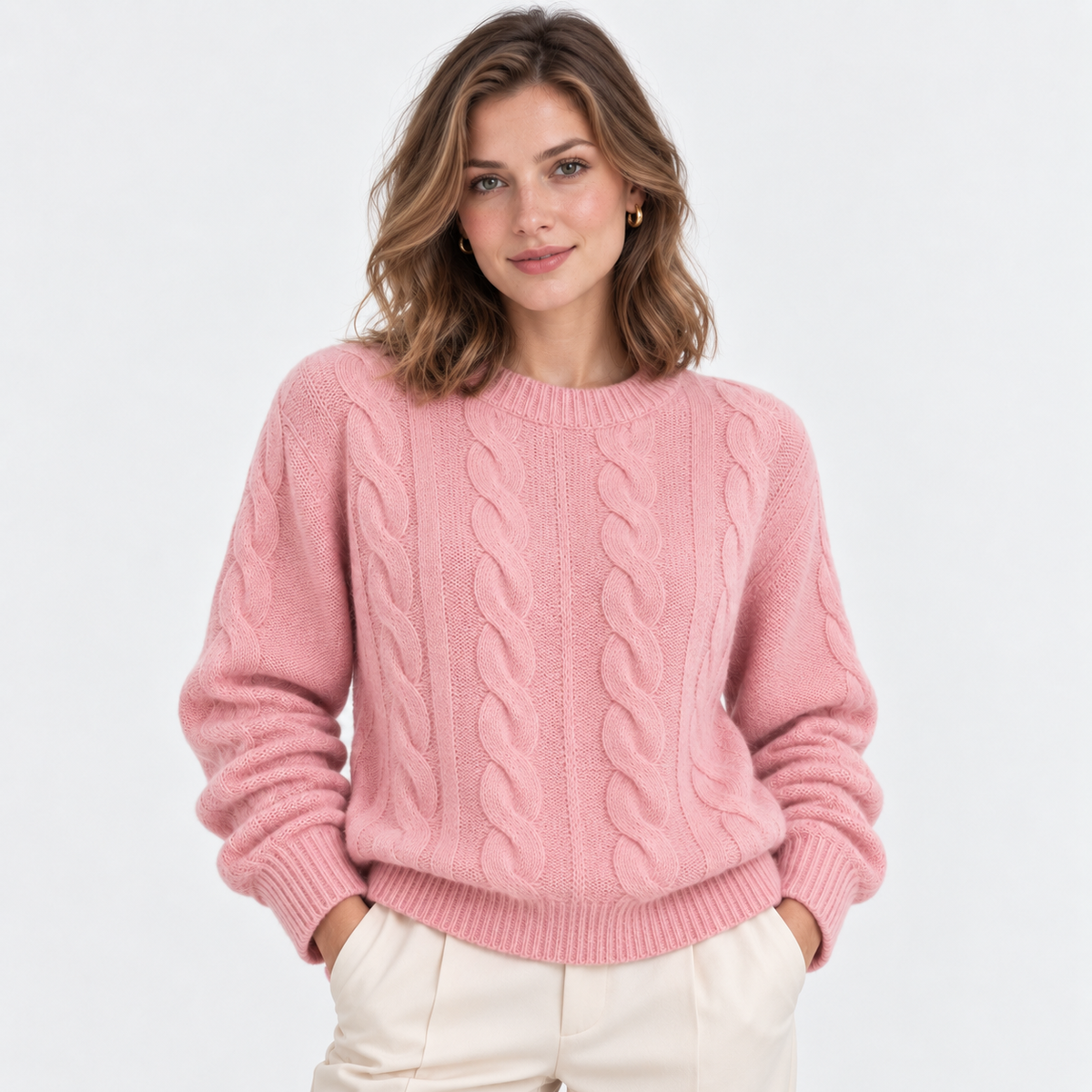 Dagmar | Wool Cable-Knit Sweater for Women