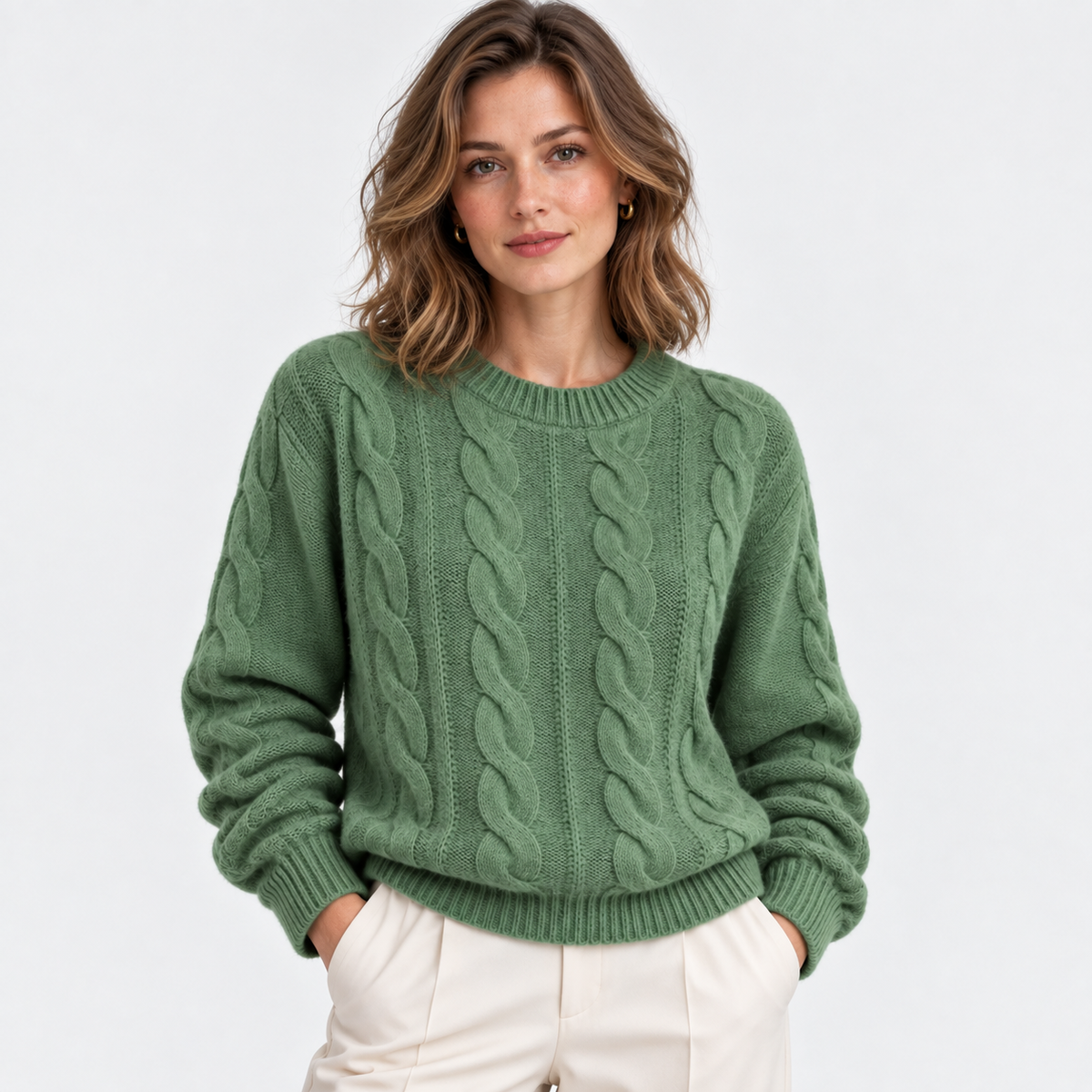 Dagmar | Wool Cable-Knit Sweater for Women