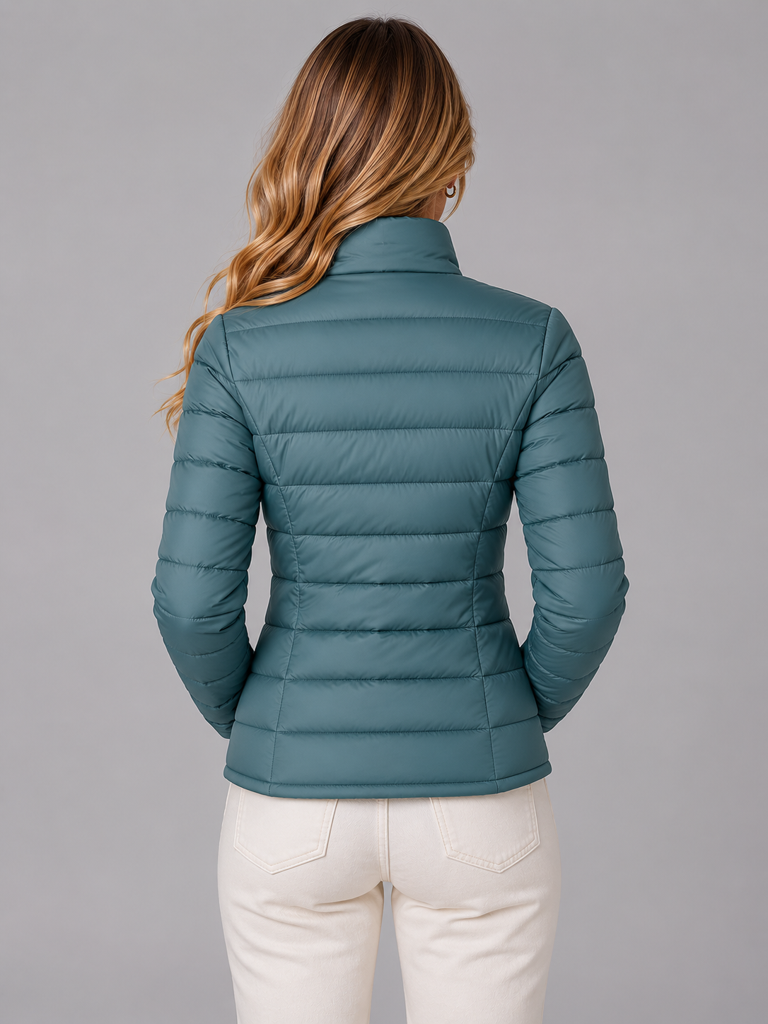 Aurora | Puffer Jacket Puffer Coat Quilted Lightweight Warm Padded Slim Fit Stand Collar Zip