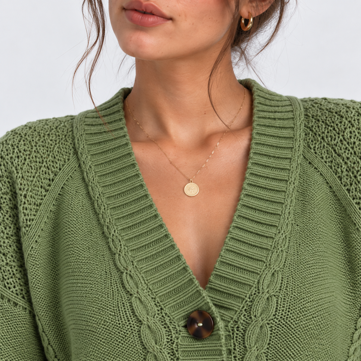 Bernadette | Button-Front V-Neck Cardigan for Women