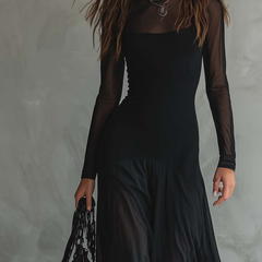 Elegant maxi dress for women by Christine Brewer featuring a flowy tulle design, perfect for formal occasions.