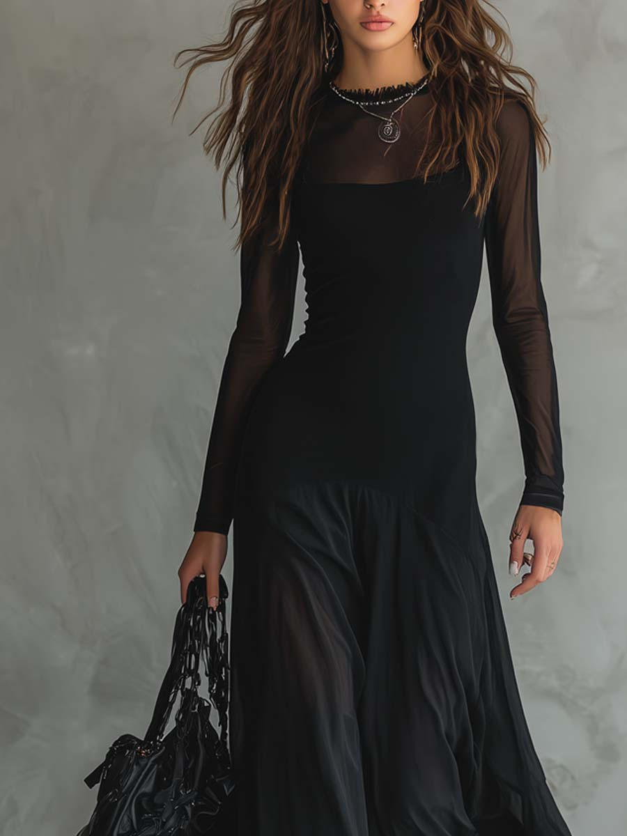 Elegant maxi dress for women by Christine Brewer featuring a flowy tulle design, perfect for formal occasions.