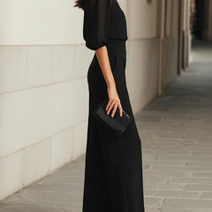 Women's chiffon summer two-piece set with high waist, stylish co-ord from Christine Brewer, featuring a flowy top and matching skirt.