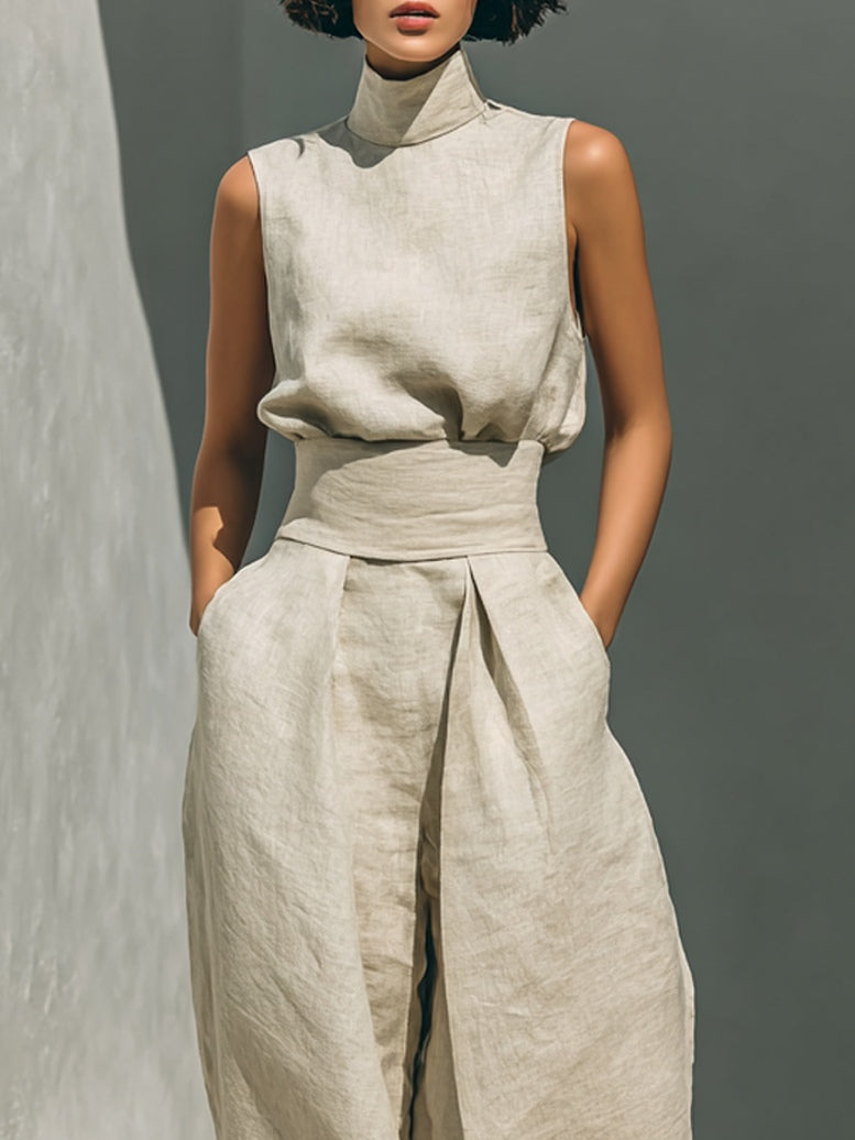 Soft, breathable cotton-linen bedding set by Christine Brewer, featuring plush pillows and a cozy, textured duvet cover.