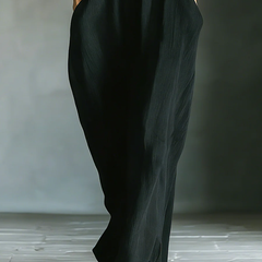 Women’s summer maxi dress with V-neck and kimono sleeves by Christine Brewer, featuring a flowing, lightweight fabric.
