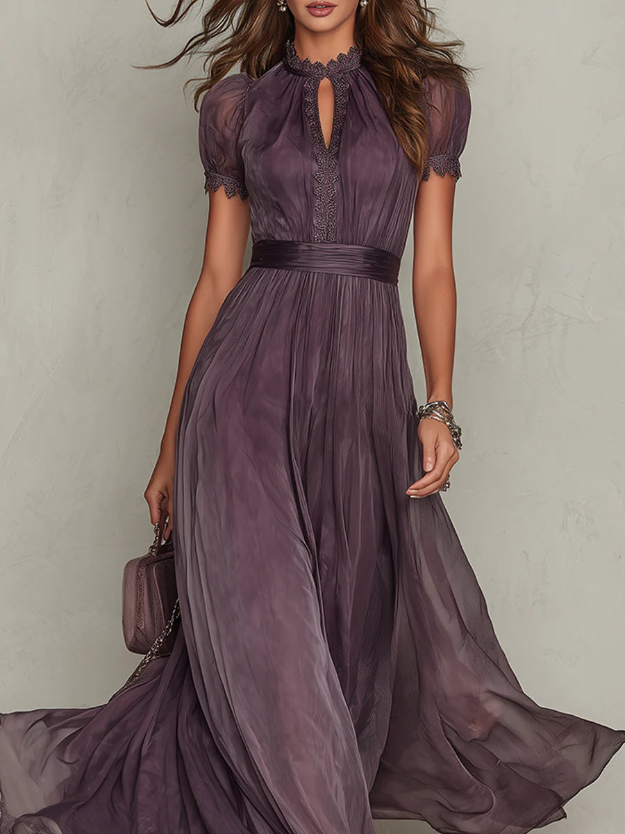 Elegant mini chiffon dress for women by Christine Brewer, featuring a fitted bodycon silhouette and stylish design.