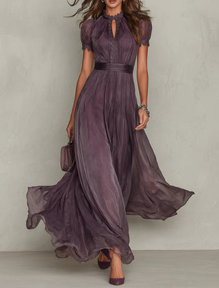 Elegant mini bodycon chiffon dress for women by Christine Brewer, shown in a stylish fit and flowy fabric.