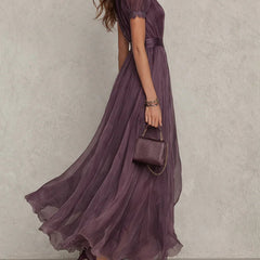 Elegant women's mini bodycon dress by Christine Brewer in lightweight chiffon fabric, perfect for stylish occasions.