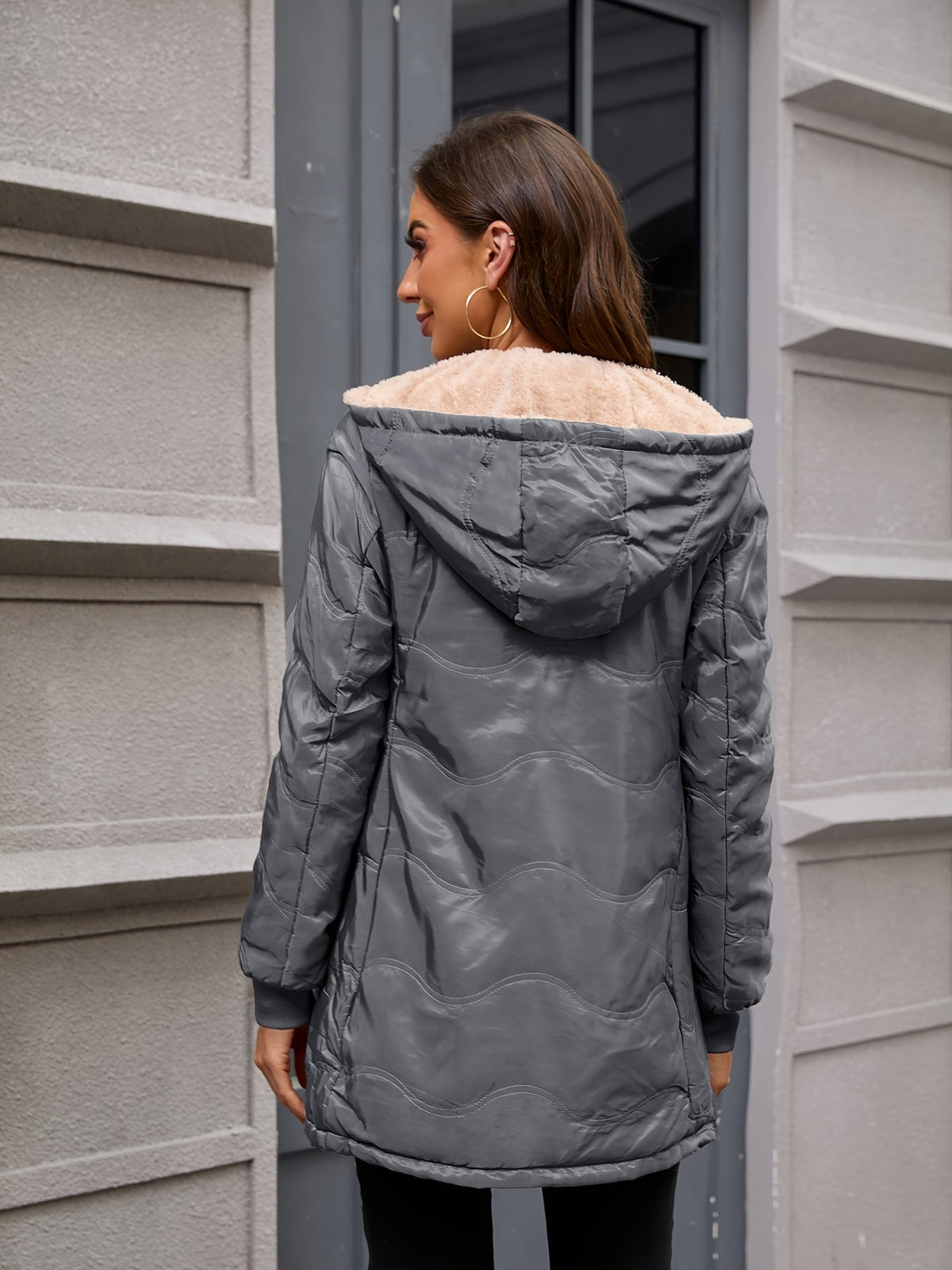 Doreen | Sherpa-Lined Quilted Hooded Puffer Jacket for Women