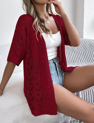 Christine Brewer Emma knit cardigan for women, soft textured cozy top in a stylish design, perfect for casual or layered wear.