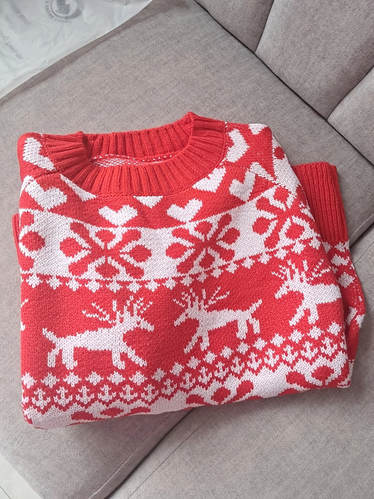 Mireille | Women's Christmas Sweater Nordic Fair Isle Crew Neck Knit Pullover Soft Warm Winter