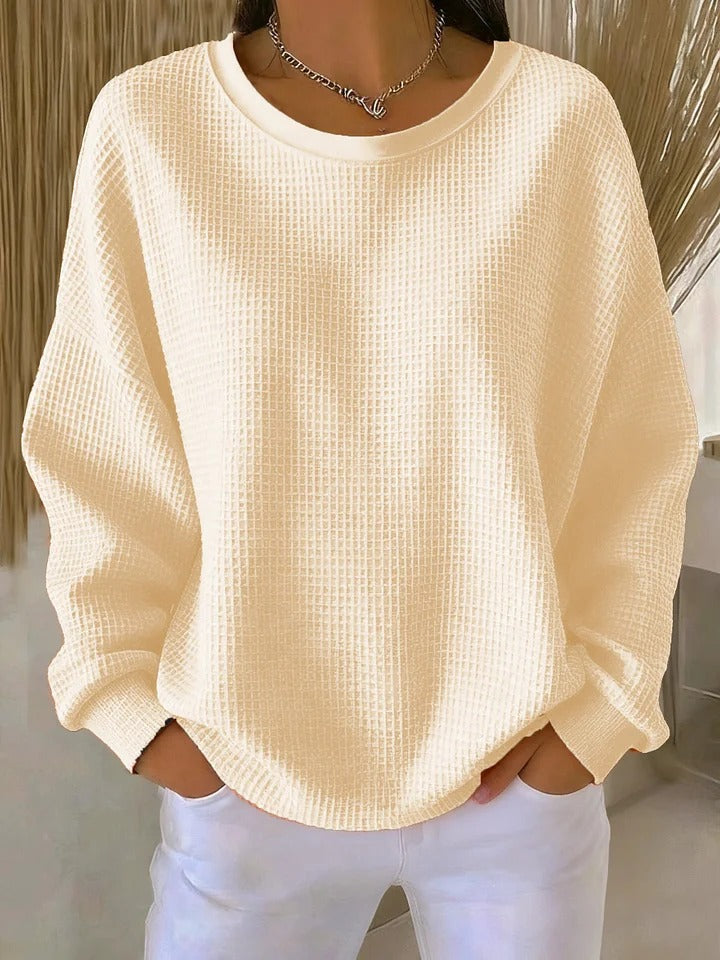 Christine Brewer Abigail relaxed fit sweater in chic classic style, featuring a cozy knit with a round neckline and long sleeves.