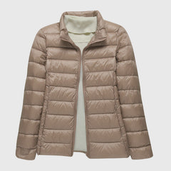 Christine Brewer Lily ultra-light quilted jacket with a sleek design and lightweight filling, perfect for layering and outdoor wear.