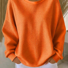Christine Brewer Abigail relaxed fit sweater in a chic classic style, shown in a natural beige color.