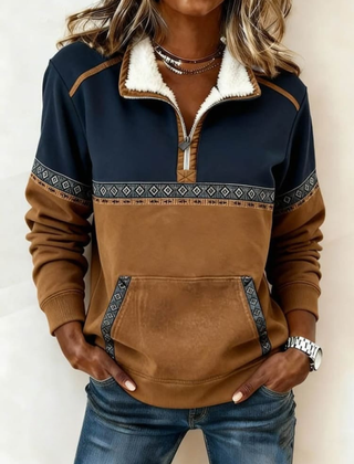 Christine Brewer Ava cozy long sleeve sweater in soft knit, featuring a relaxed fit and classic design with ribbed cuffs.