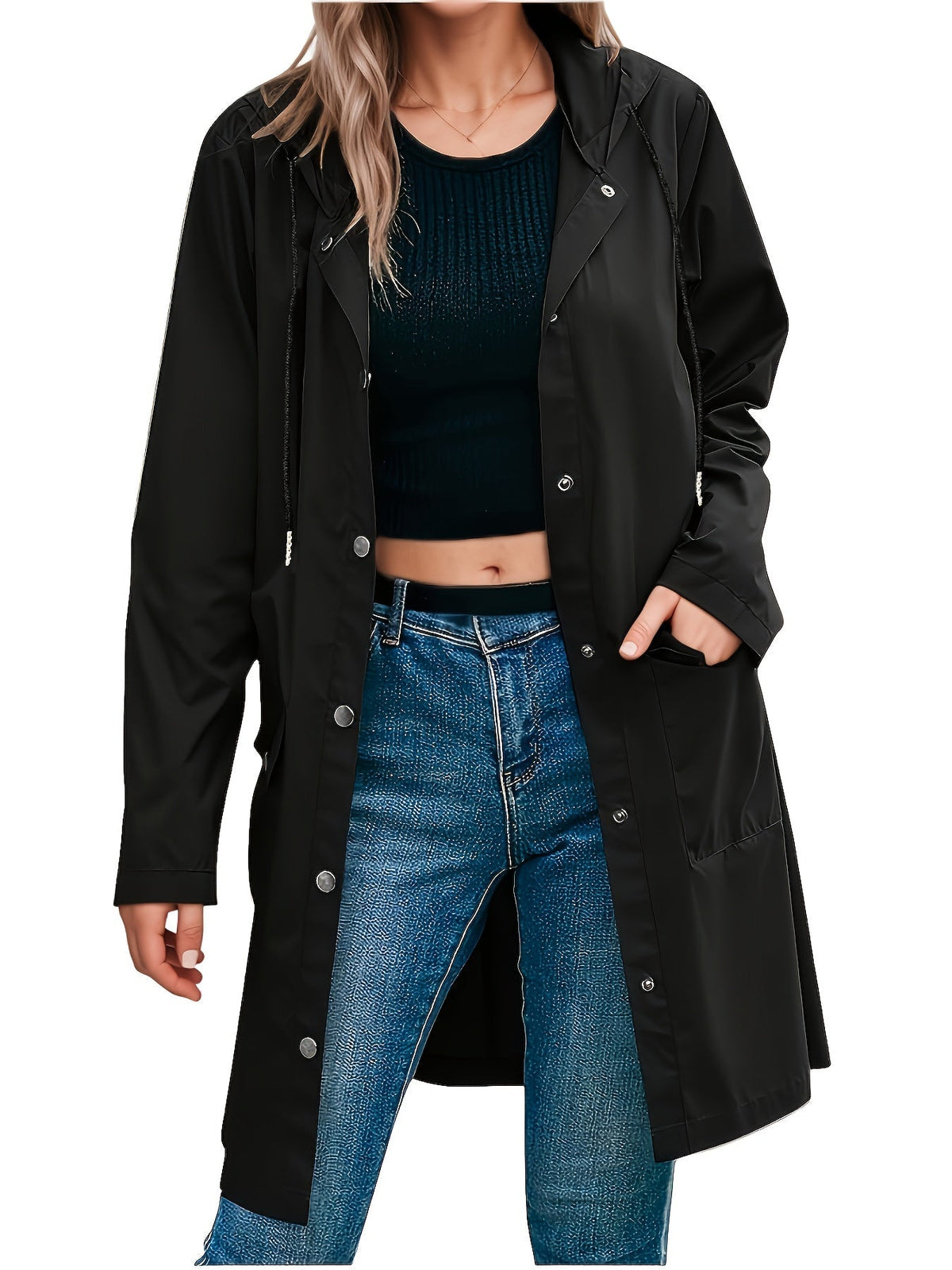 Arabella | Longline Hooded Trench Coat for Women