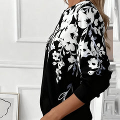 Christine Brewer Poppy graphic half-zip sweatshirt for women, casual hoodie with bold poppy design and comfortable fit.