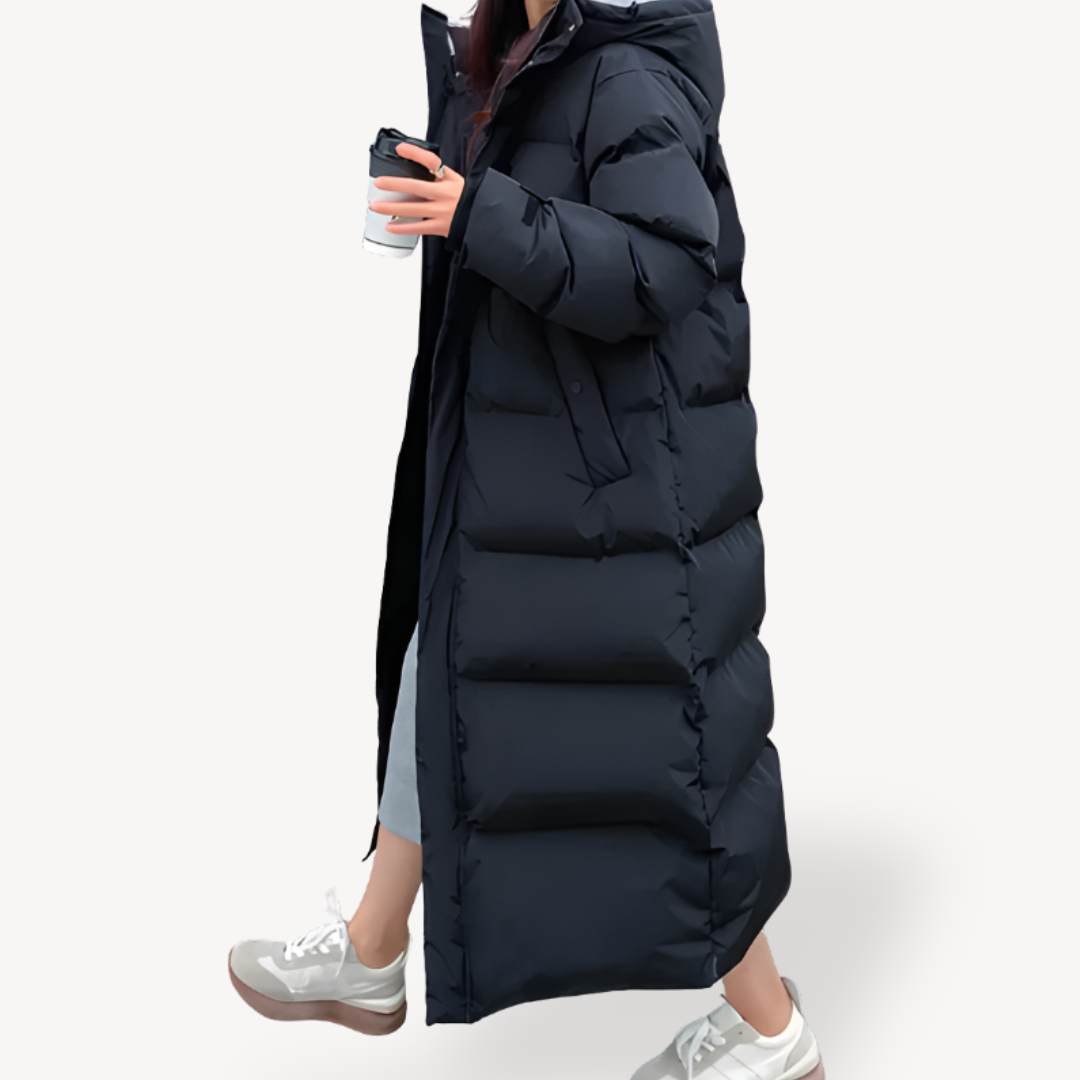 Cilla | Women's Long Winter Coat Hooded Quilted Windproof Warm Winter