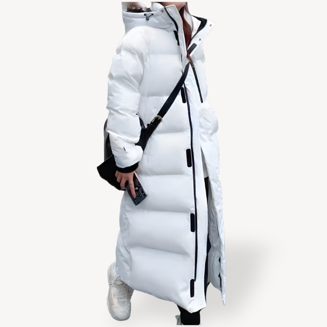 Cilla | Women's Long Winter Coat Hooded Quilted Windproof Warm Winter