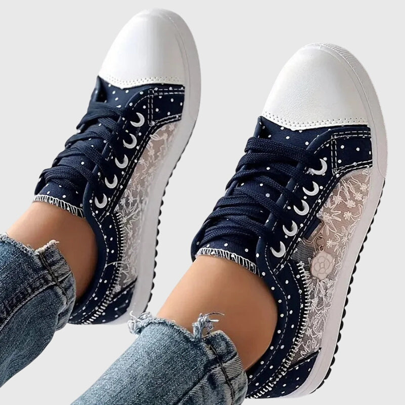 Breathable cushioned orthopedic sneakers for women by Christine Brewer, featuring supportive design and comfortable fit.