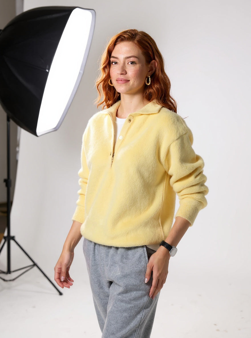Women’s wool hoodie sweater from Christine Brewer, featuring a cozy fit and soft wool fabric, ideal for casual and layered wear.
