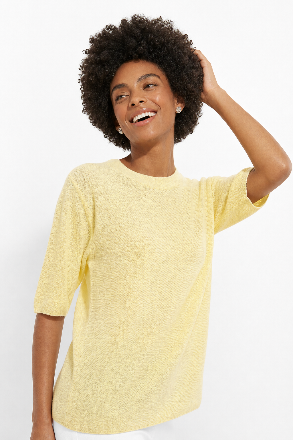Christine Brewer Frankie wool sweater for women, cozy knit with a relaxed fit, in a stylish neutral color.