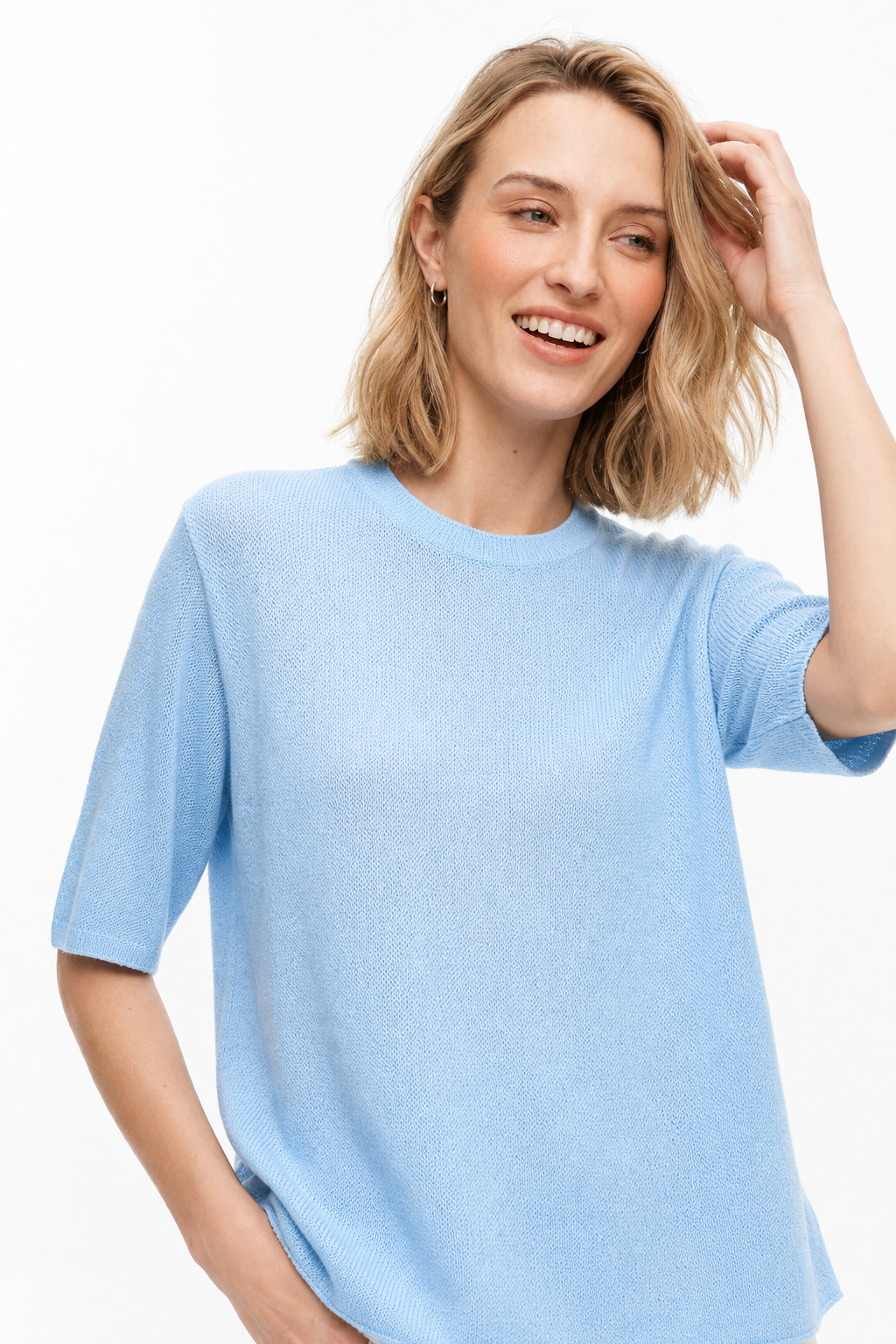 Christine Brewer Frankie wool sweater for women, featuring a cozy knit design in neutral tones, perfect for casual wear.