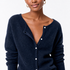 Hattie mohair knit top for women by Christine Brewer, soft cream-colored sweater with a relaxed fit and textured knit pattern.