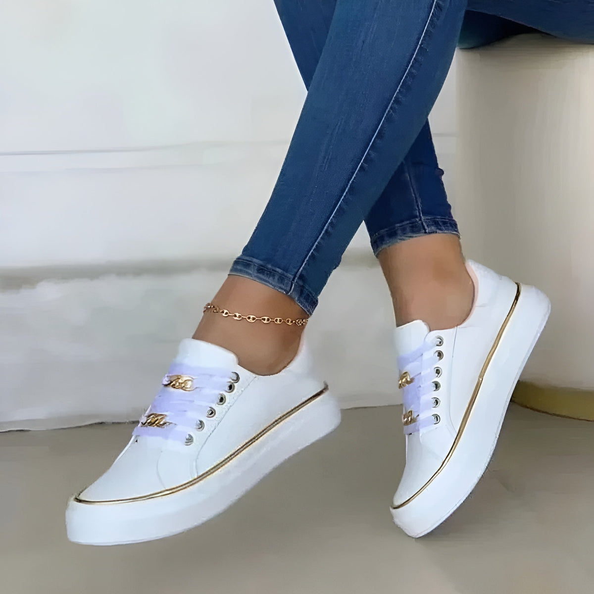 Alexya orthopedic women's sneakers by Christine Brewer, stylish comfort walking shoes with supportive design and casual look.