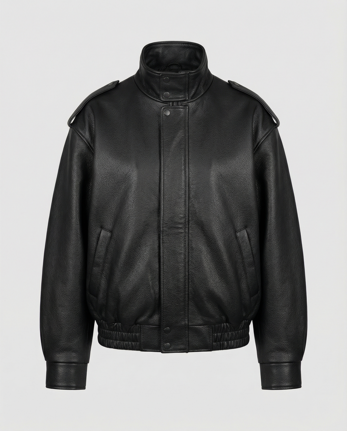 Willow asymmetric faux leather jacket for women by Christine Brewer, stylish black jacket with a modern, edgy design.