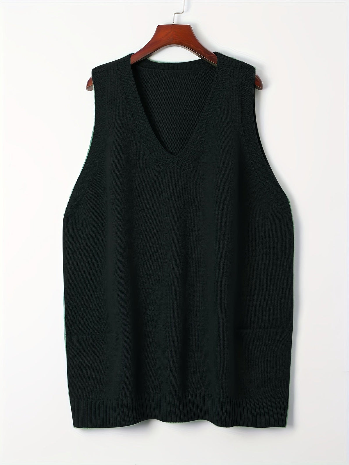 Christine Brewer Kelly V-Neck Sleeveless Knit Sweater Vest for women, showcasing a stylish, fitted knit vest with a V-neck design.