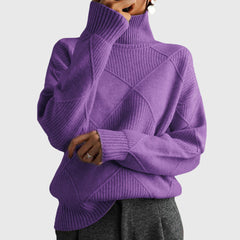 Christine Brewer Laura women's turtleneck sweater in cozy knit, featuring a classic fit and ribbed collar.