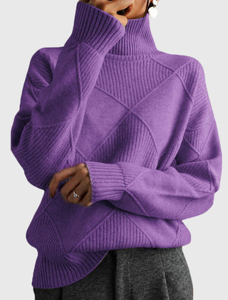 Christine Brewer Laura women's turtleneck sweater in cozy knit, featuring a classic fit and ribbed collar.