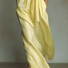 Christine Brewer solid color lapel long sleeve maxi dress with casual pocket and waist-cinching design, perfect for everyday wear.