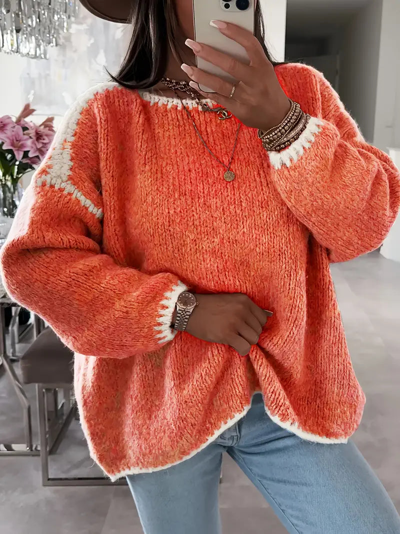 Women's knit sweater by Christine Brewer featuring a cozy, stylish design, perfect for casual or layered outfits.
