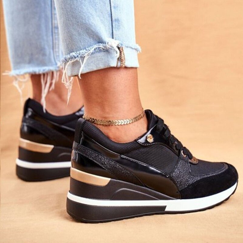 Maisy Christine Brewer modern women's orthopedic sneakers with glowing EVA soles from the Nouvelle Collection, designed for comfort and style.