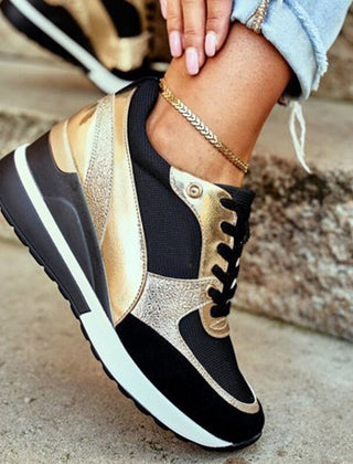 Maisy modern orthopedic women's sneakers by Christine Brewer, featuring eva glow details for comfortable walking.