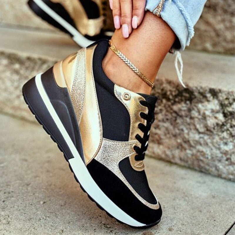 Maisy modern orthopedic women's sneakers by Christine Brewer, featuring eva glow details for comfortable walking.