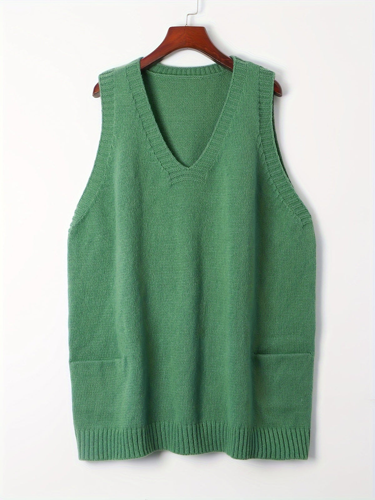 Kelly V-Neck Sleeveless Knit Sweater Vest for Women by Christine Brewer, featuring a stylish V-neck and lightweight knit fabric.