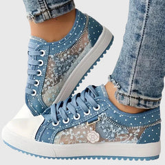Elyana orthopedic sneakers for women by Christine Brewer, featuring supportive design and comfortable walking shoe features.